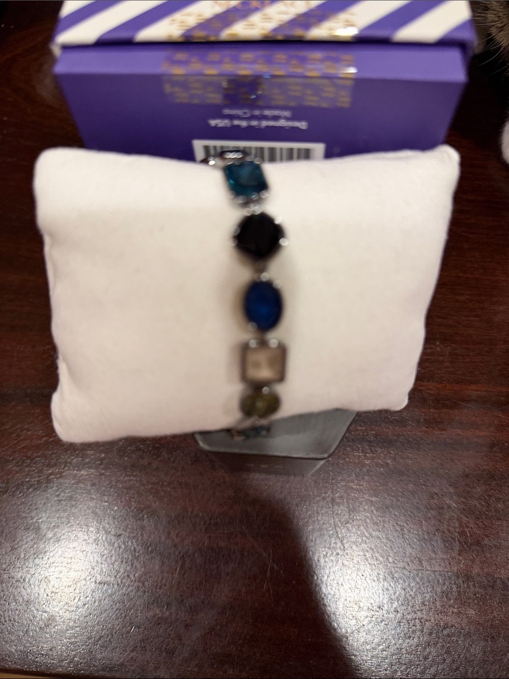 Holiday Jewel Candy 25: Blueberry Truffle on Hematite - Picture 2 of 3